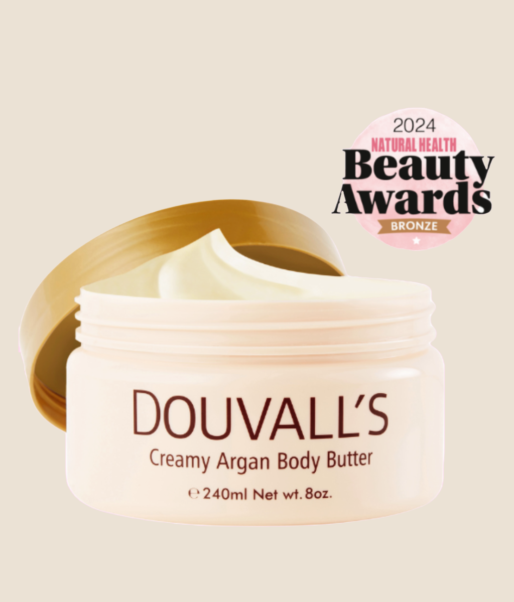Douvall's Organic Creamy Argan Body Butter, Pink Grapefruit,