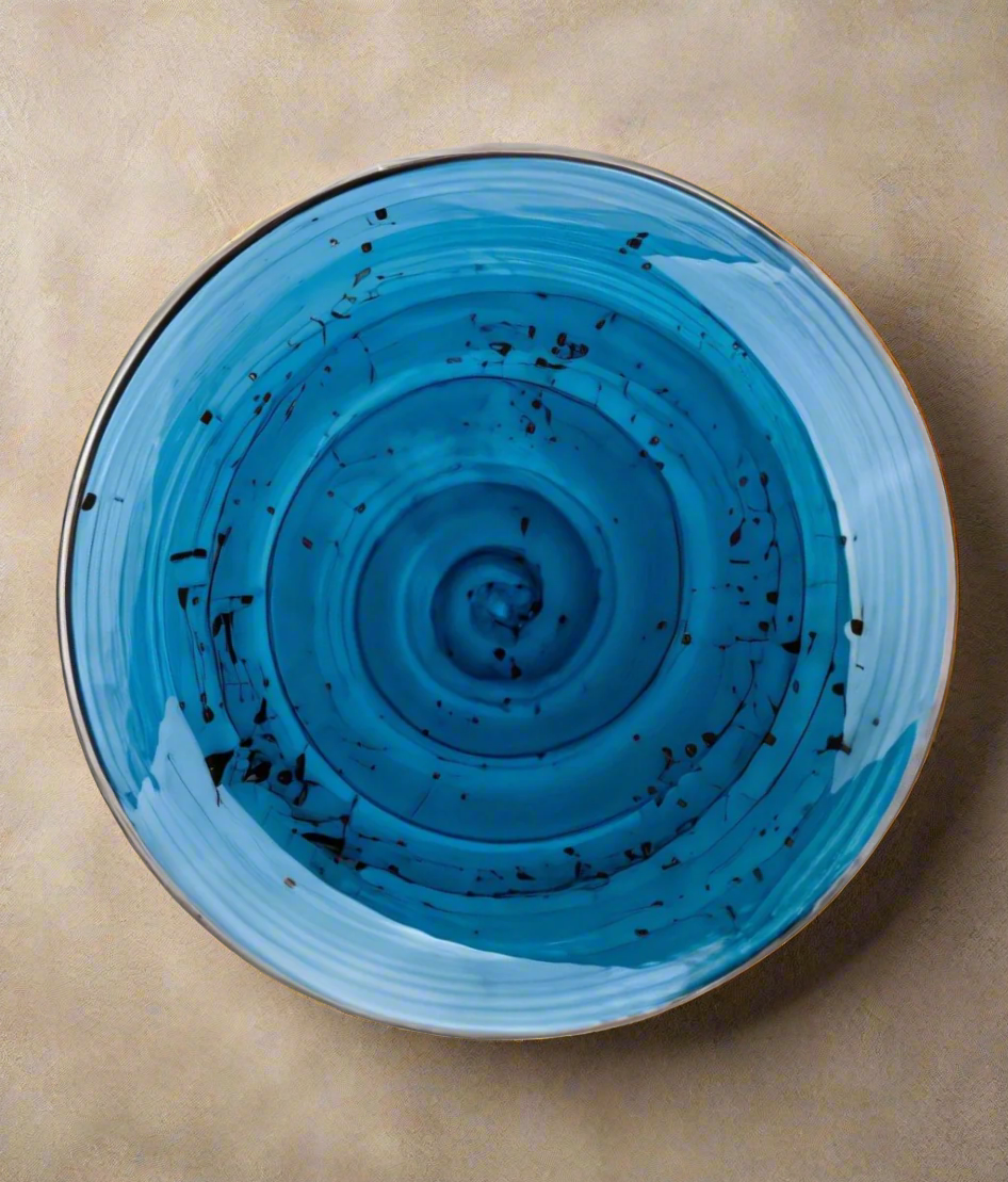 Porcelain Side Plate Pebble Marine Blue 21cm-0