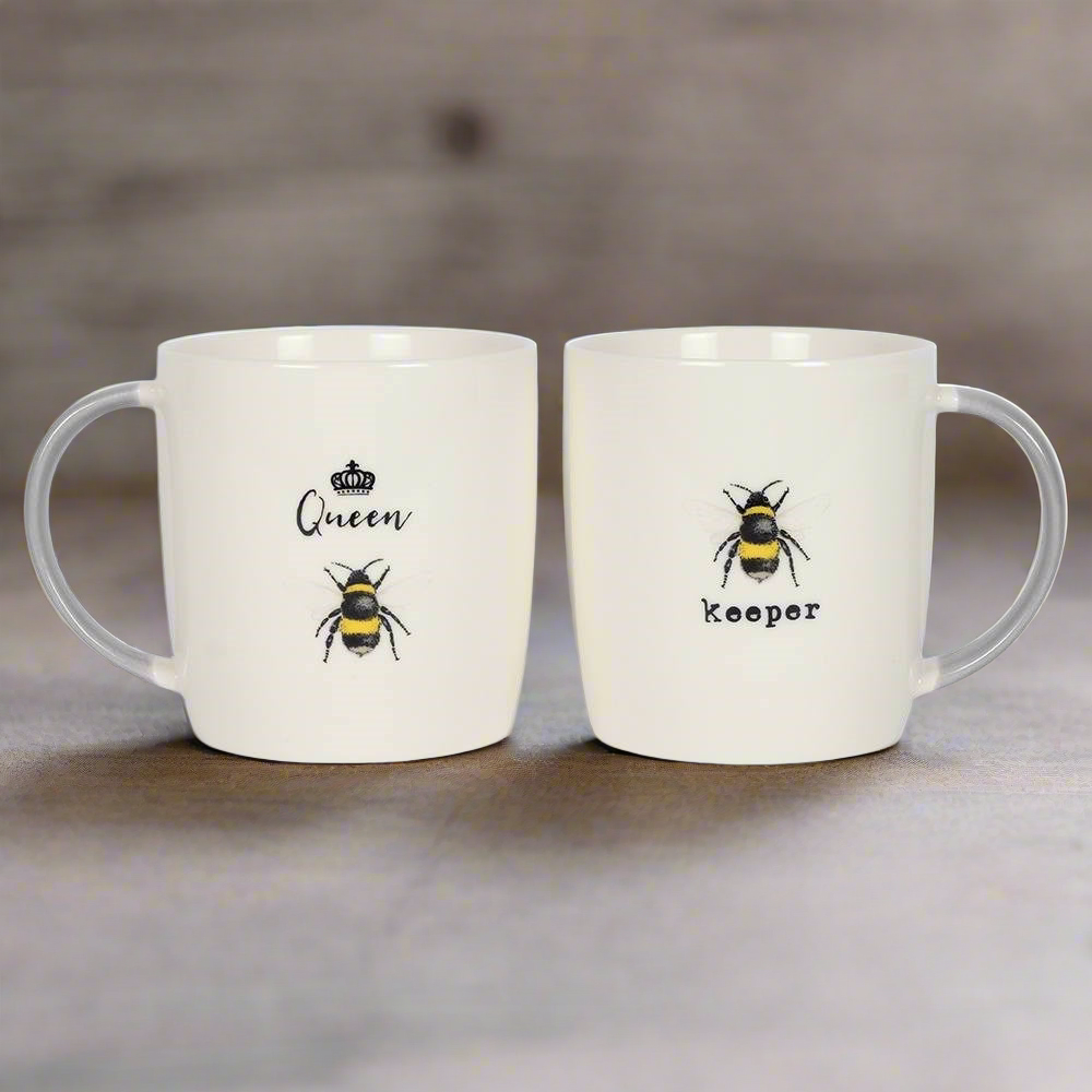 Queen Bee and Bee Keeper Couples Mug Set