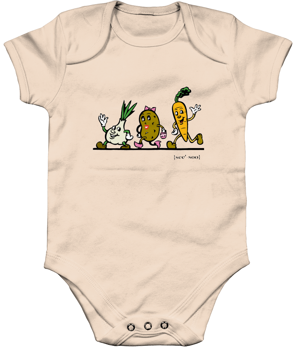 See'-soo Baby "Vegetables" 100% Organic Cotton Bodysuit