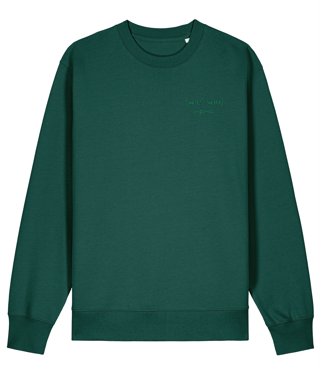 See'-soo "Echo" Light 100% Organic Cotton Sweatshirt, Green