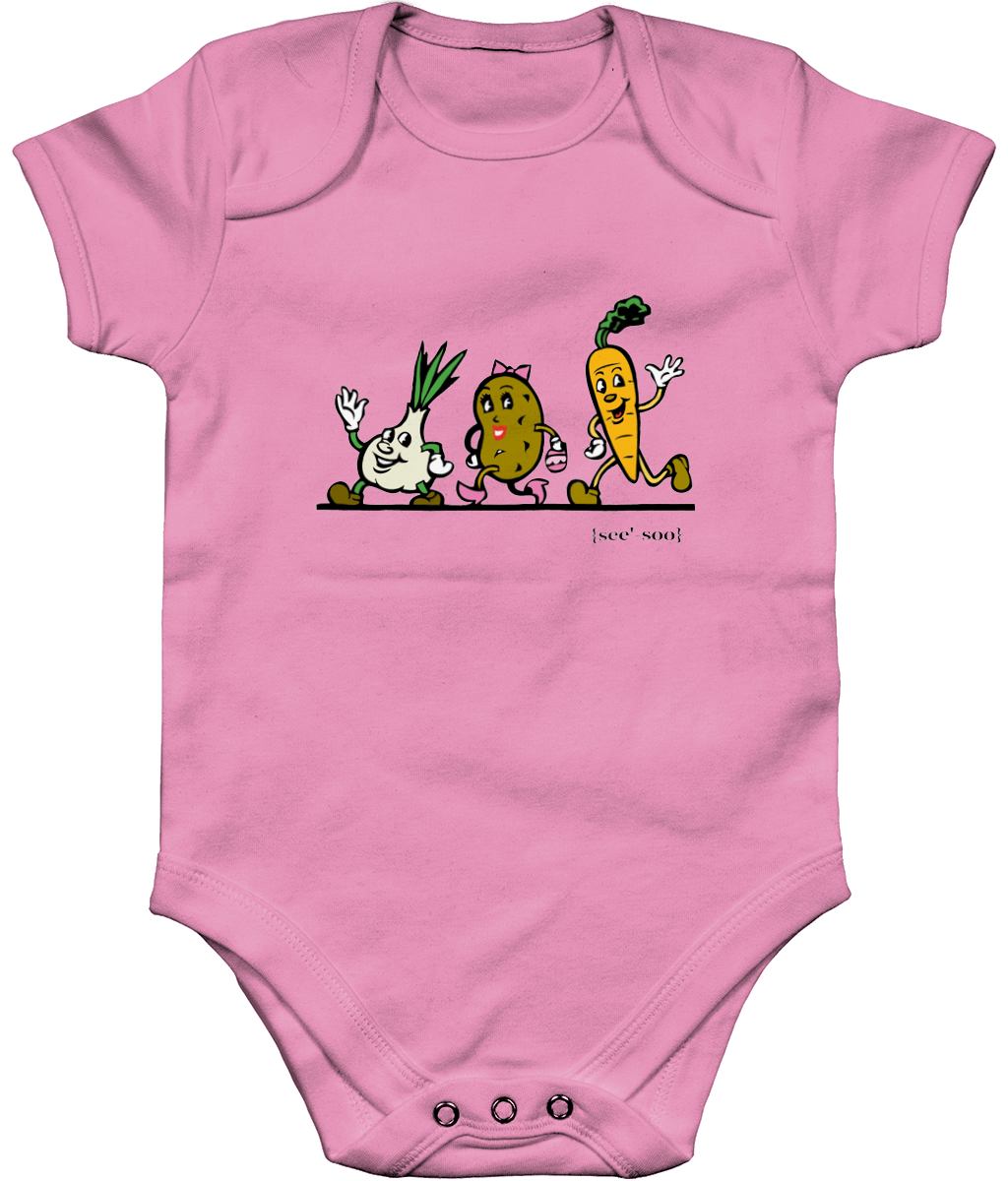 See'-soo Baby "Vegetables" 100% Organic Cotton Bodysuit