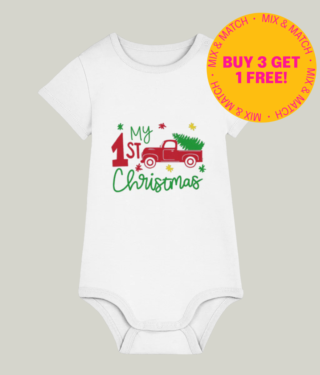 See’-Soo Baby “First Christmas” 100% Organic Cotton Bodysuit