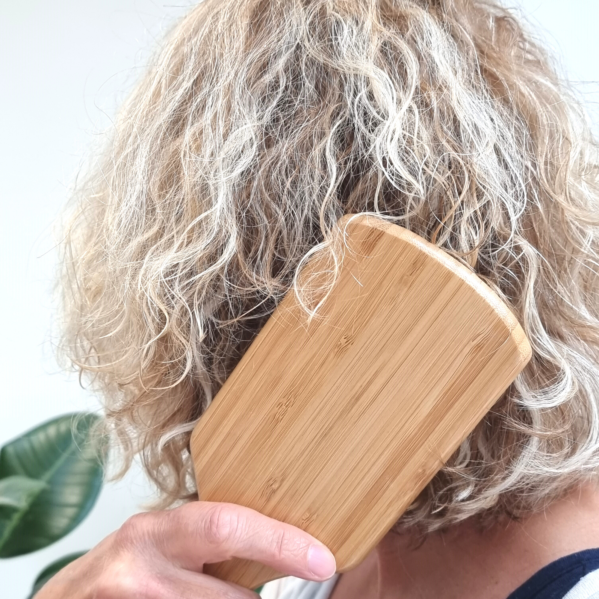 Natural Wooden Bamboo Paddle Hair Brush | Sustainable Handle and Pins-3