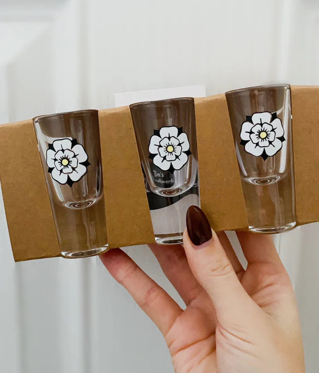 Yorkshire Rose Shot Glass Gift Set