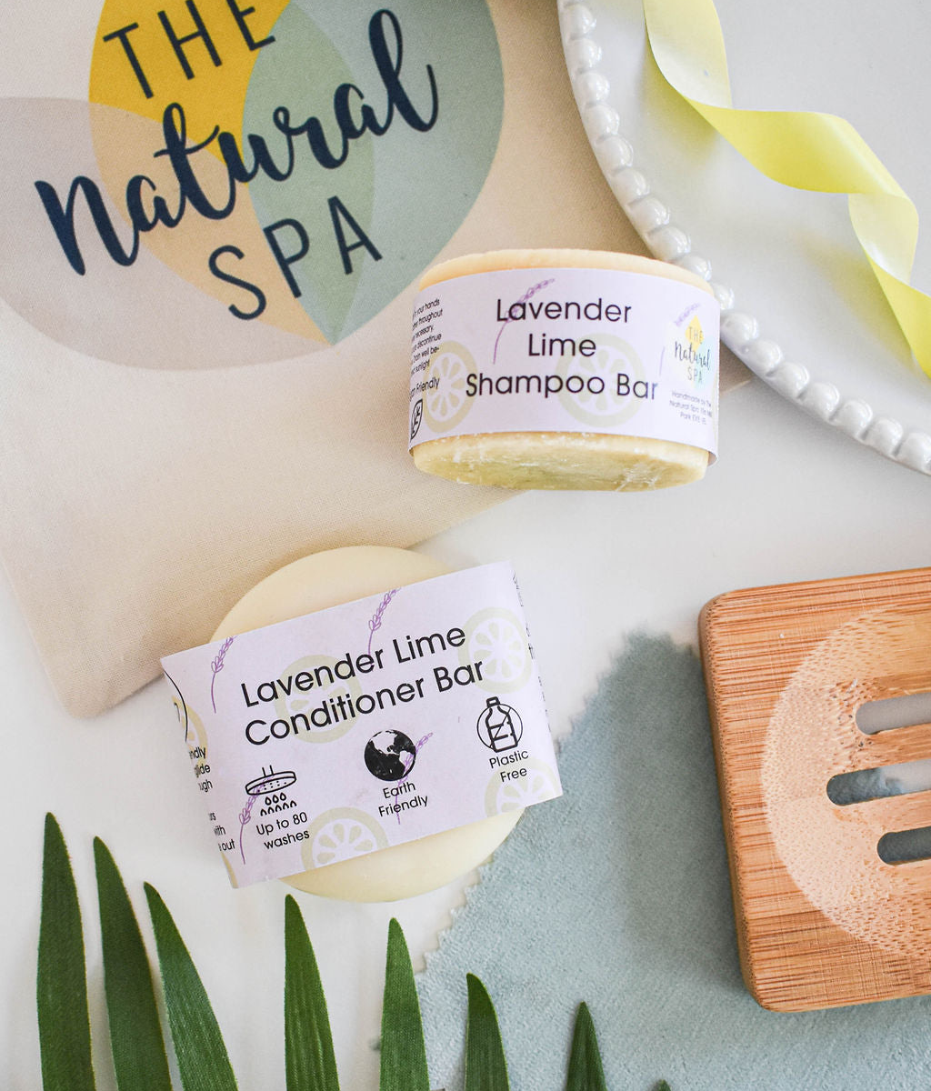 Lavender Lime Shampoo and Conditioner Bar set-1