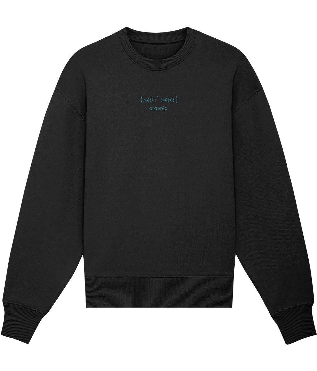 See'-soo "Rogue" Heavy 100% Organic Cotton Sweatshirt, Black