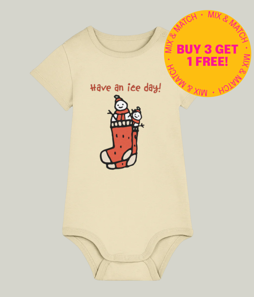 See’-Soo Baby “Ice Day” 100% Organic Cotton Bodysuit, Various