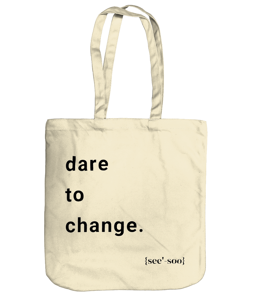 See'-soo "Grocery" 100% Organic Cotton Tote, Dare to Change