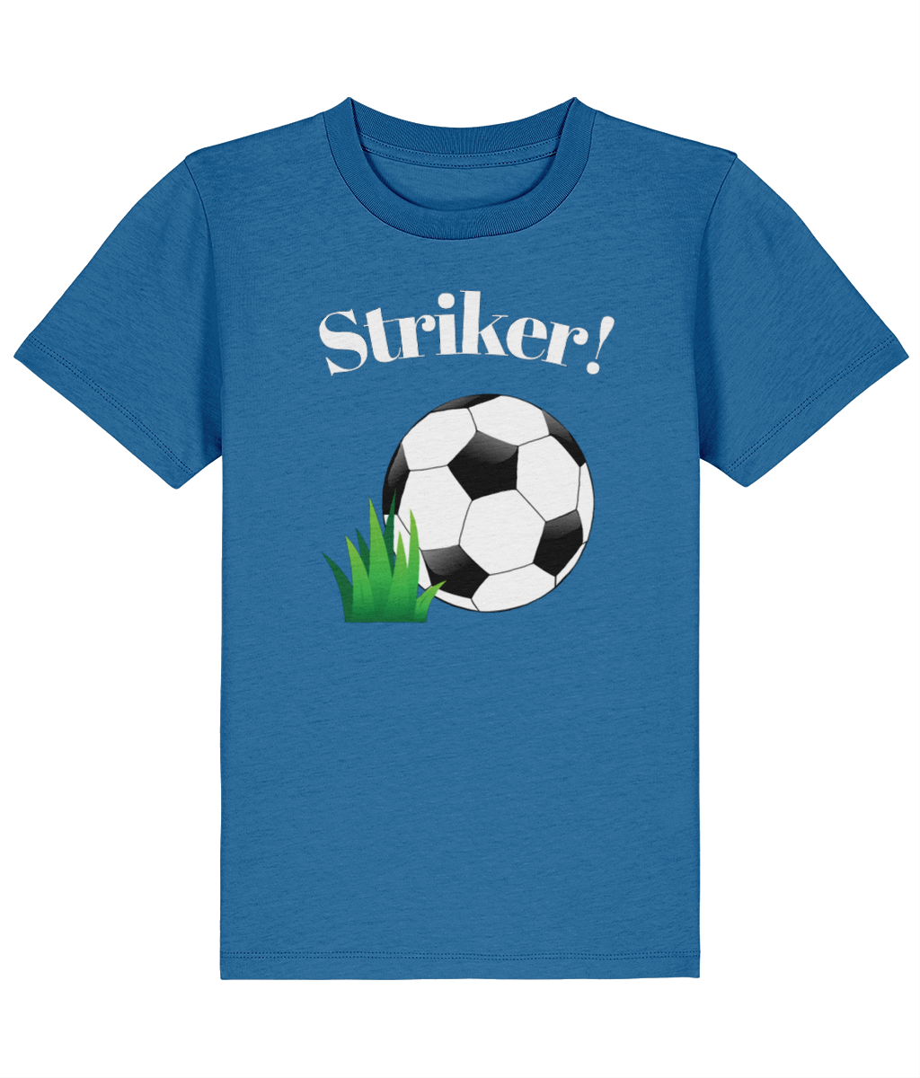 See'-soo Kid's "Striker" 100% Organic Cotton T-Shirt, Blue