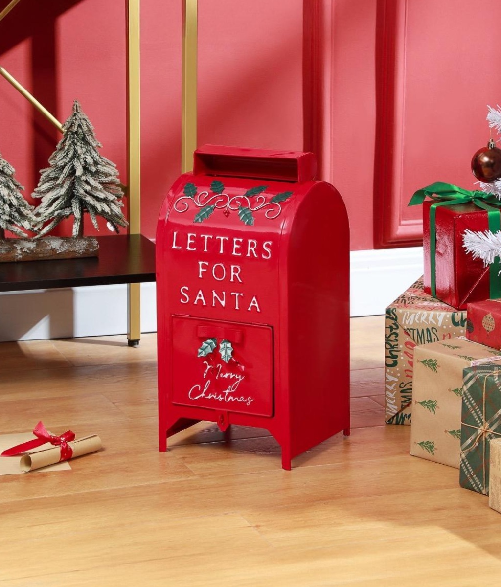 Wall Mounted Christmas Letters for Santa Mailbox, Red