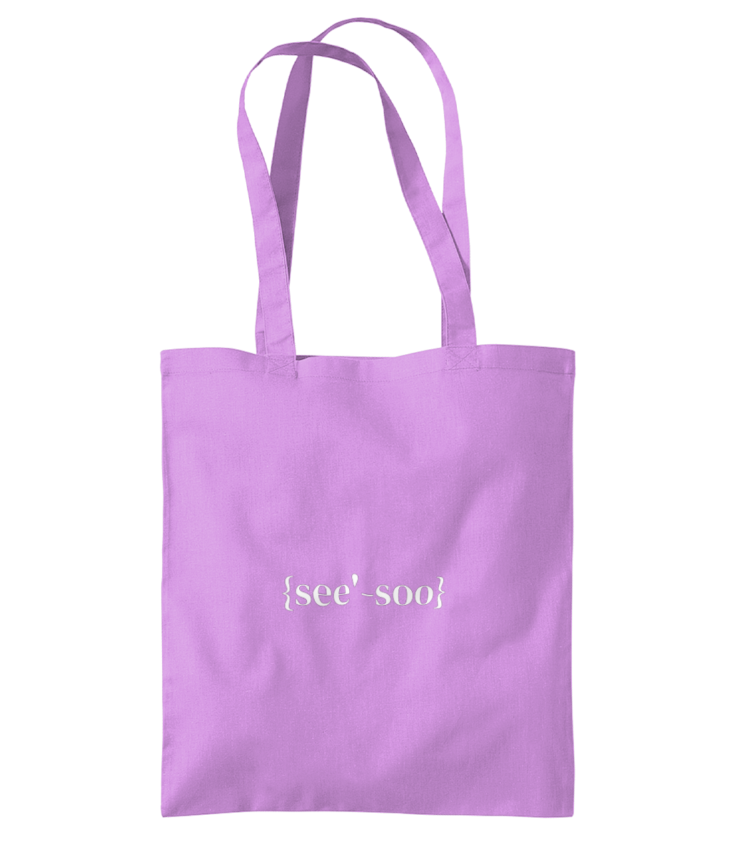 See'-soo "Signature" 100% Cotton Shoulder Tote