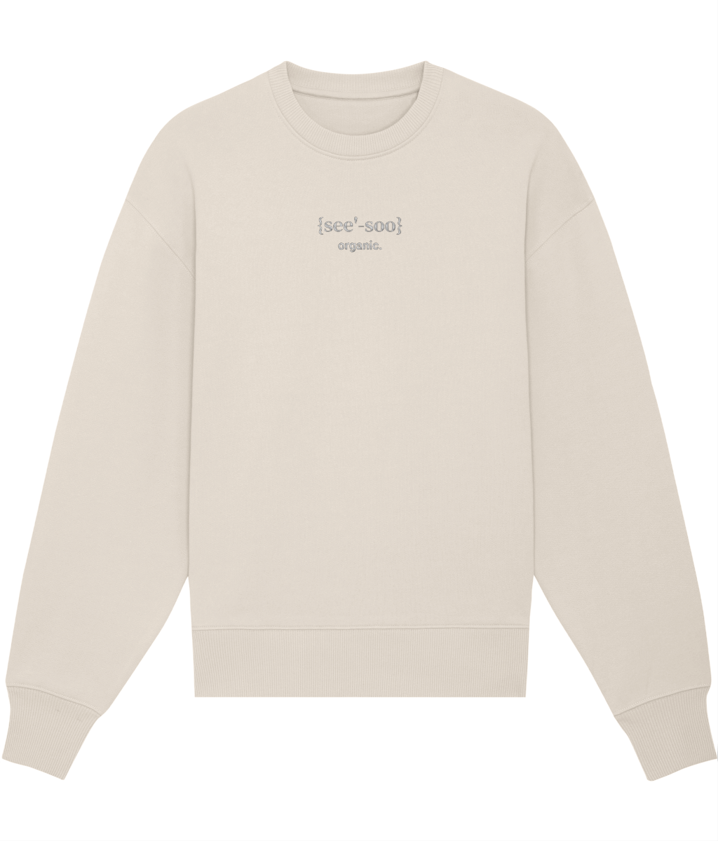 See'-soo "Rogue" Heavy 100% Organic Cotton Sweatshirt, Natural, Women's