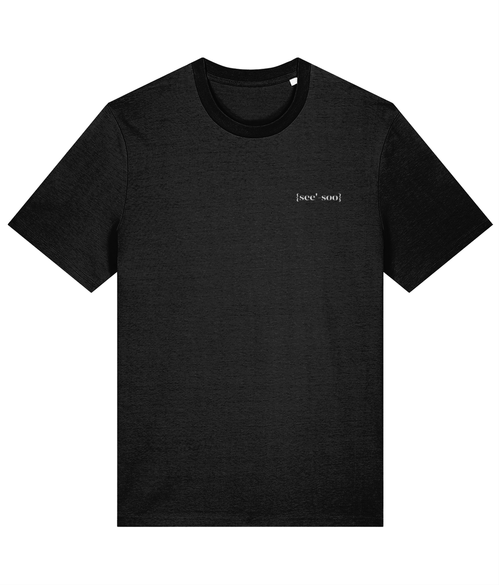 Signature {see'-soo} Organic  Cotton Crewneck t-shirt, black