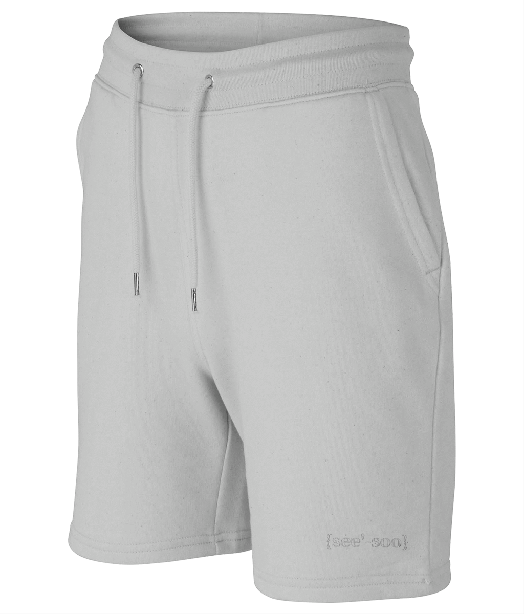 See'-soo "Classic" Cotton Jogger Shorts, Grey