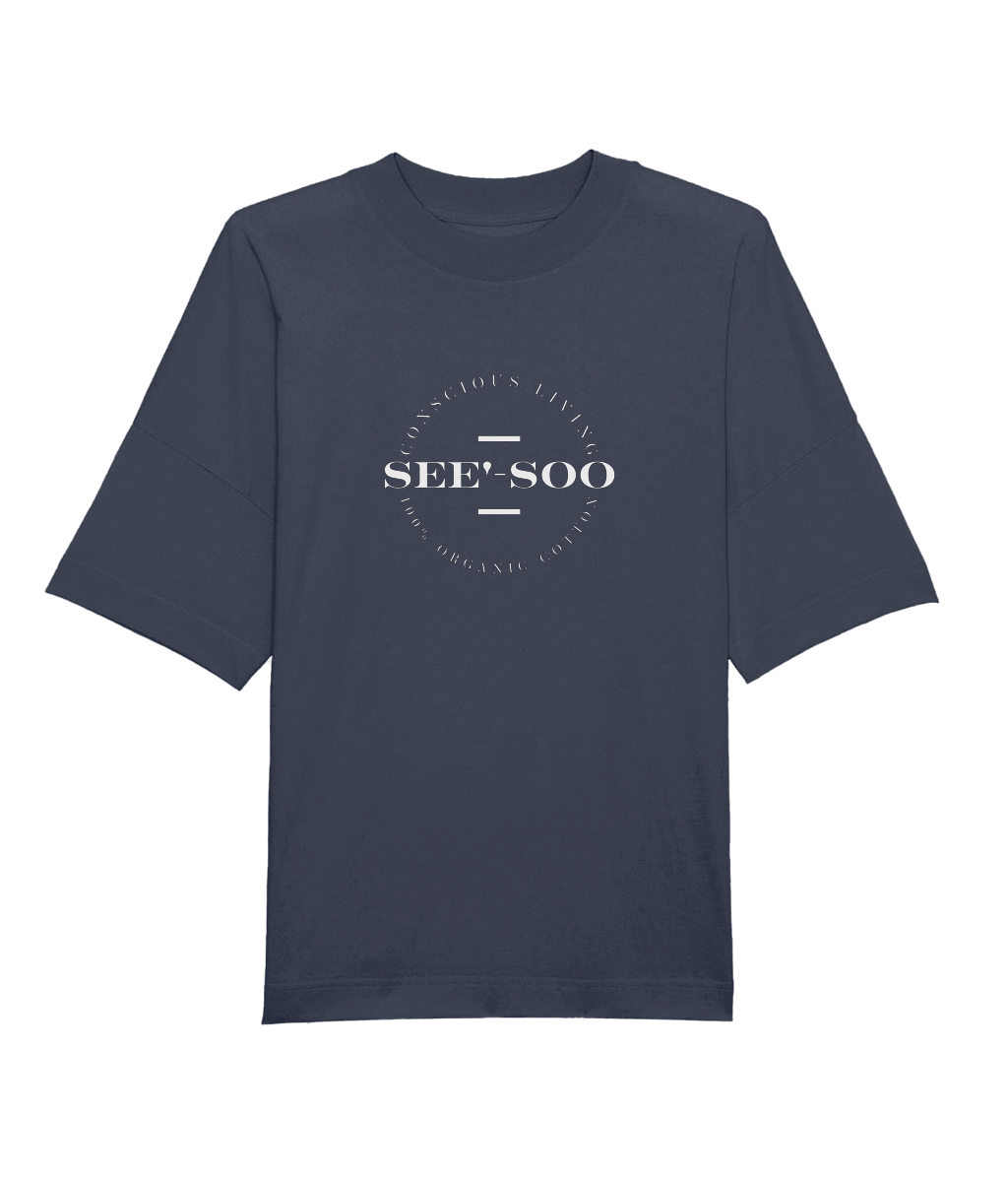 See'-soo "Tribe" 100% Organic Cotton Oversized T-shirt, Dark