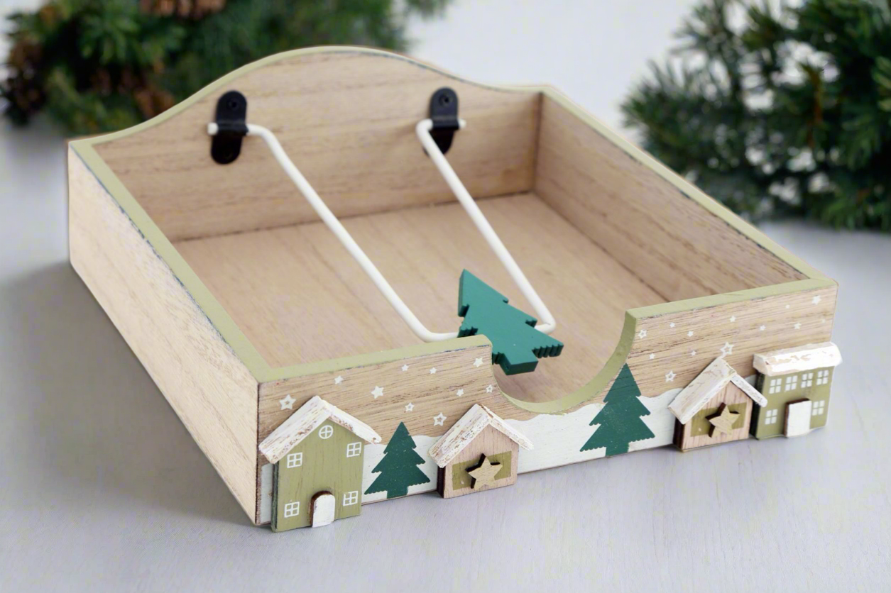 Christmas House Napkin Holder 18.5cm