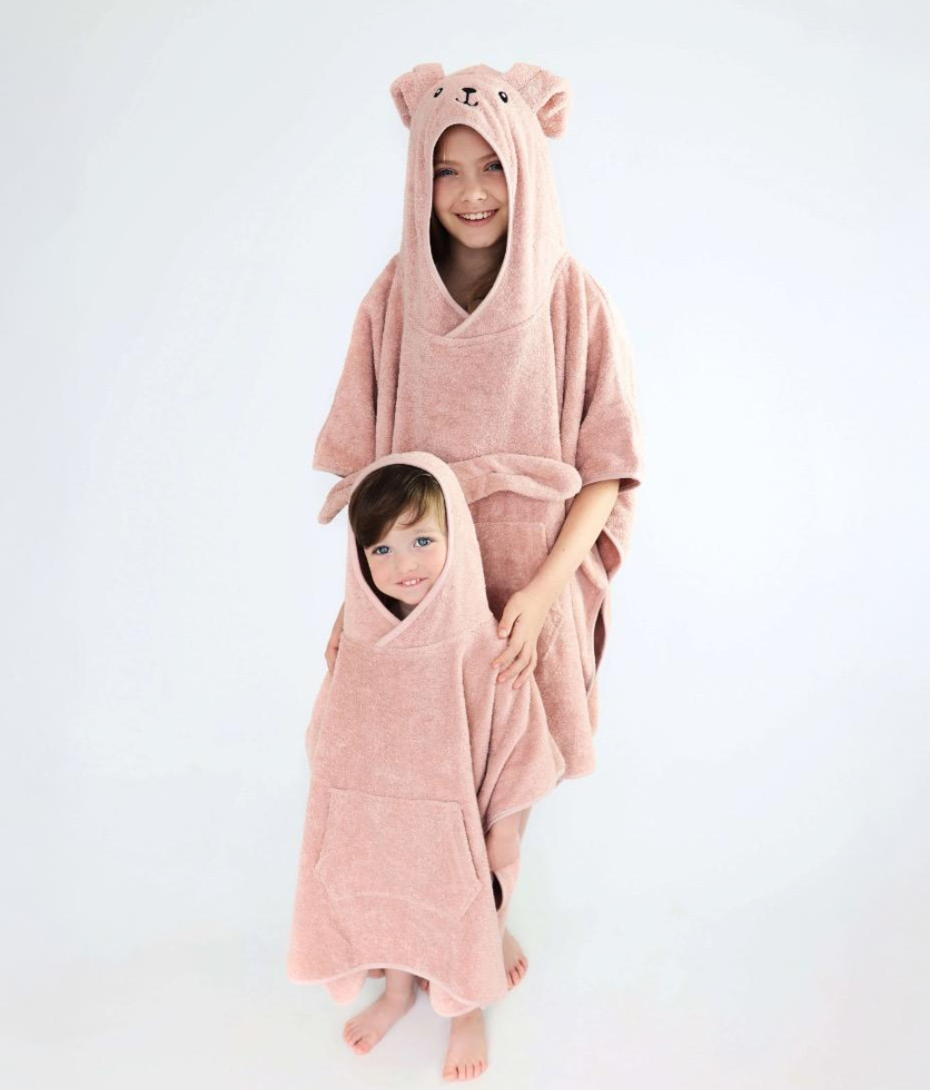 Kids "Rabbit" Towel Wrap 100% Cotton, Pink