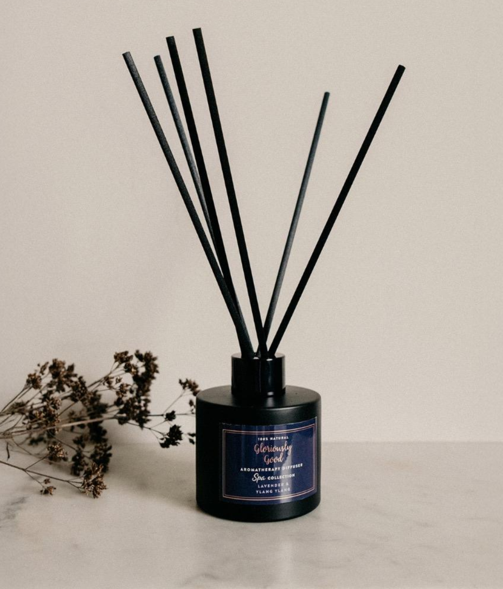 Lavender & Ylang Ylang Satin Black Reed Diffuser-0