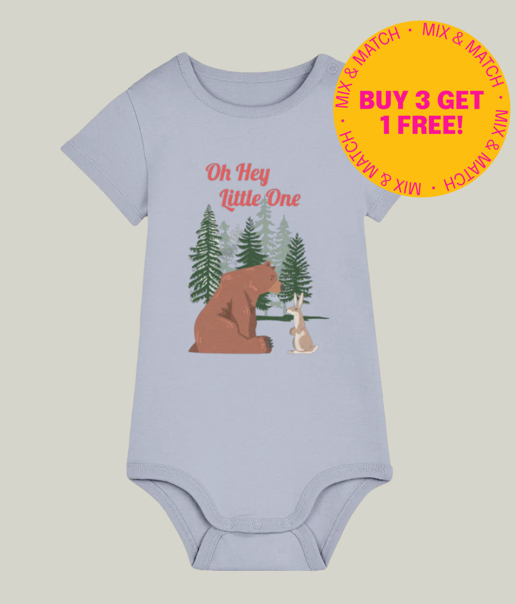 See’-Soo Baby “Bear & Hare” 100% Organic Cotton Bodysuit, Various