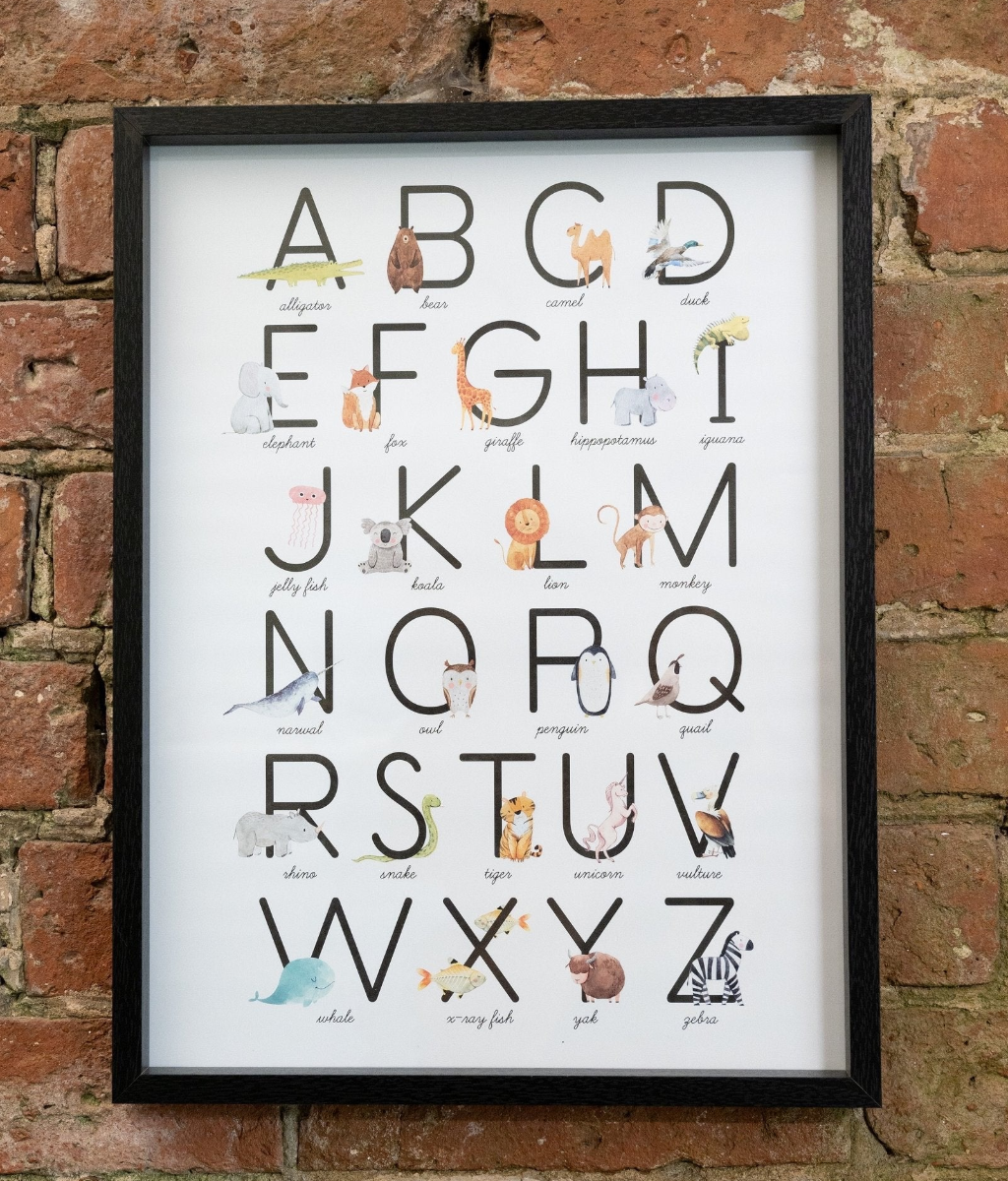 Baby Alphabet A-Z Animal Print Frame-1