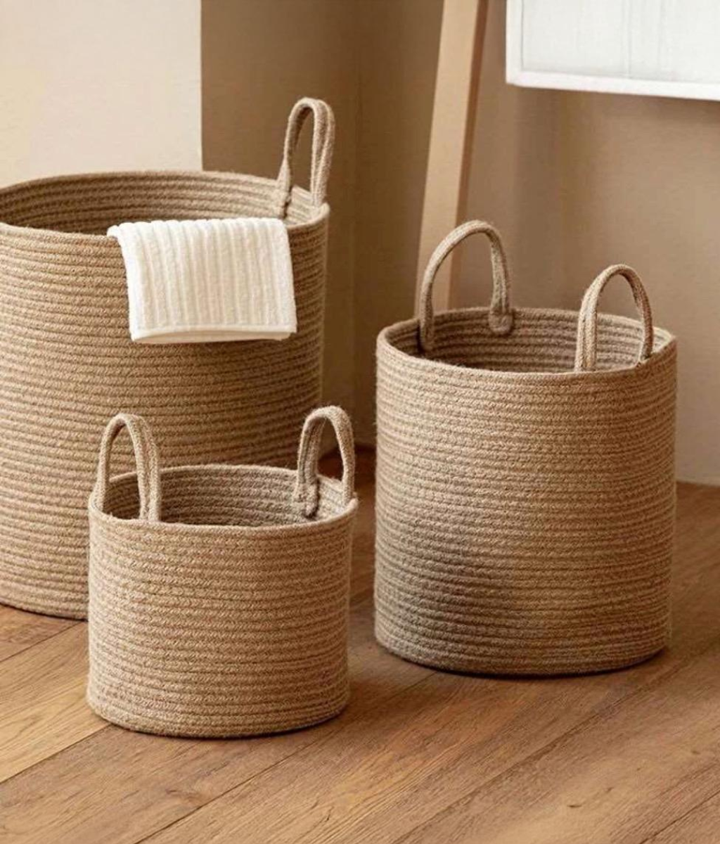 Handmade Woven  Basket Foldable-0