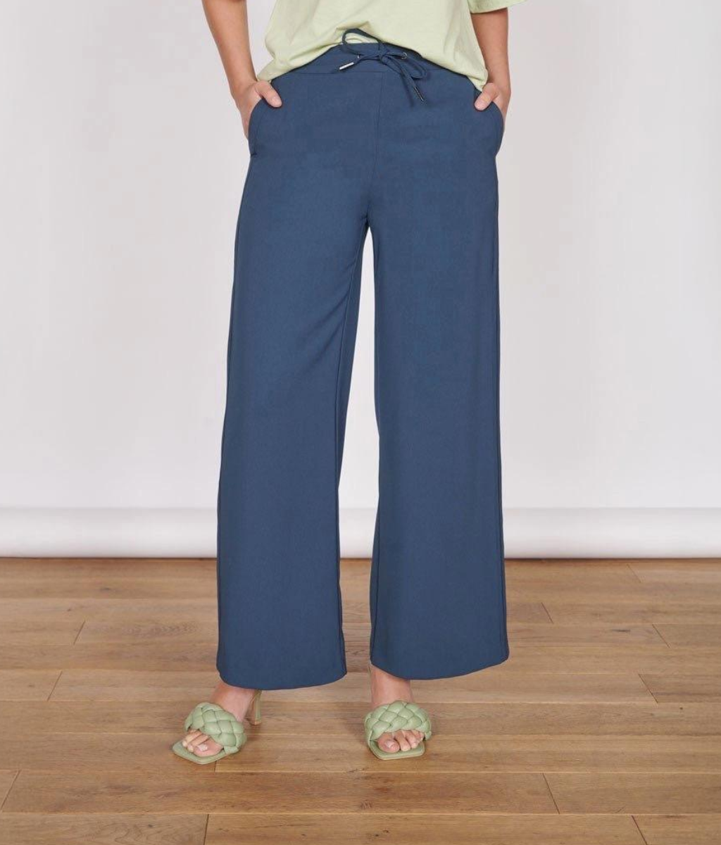 Lena Navy Wide Leg Trousers