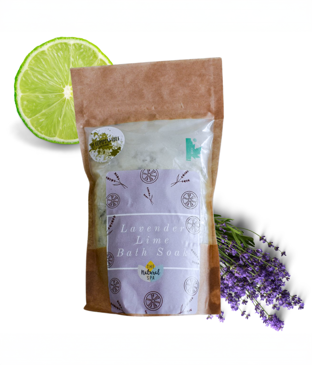 225g Lavender and Lime Bath Soak - Compostable pouch-0