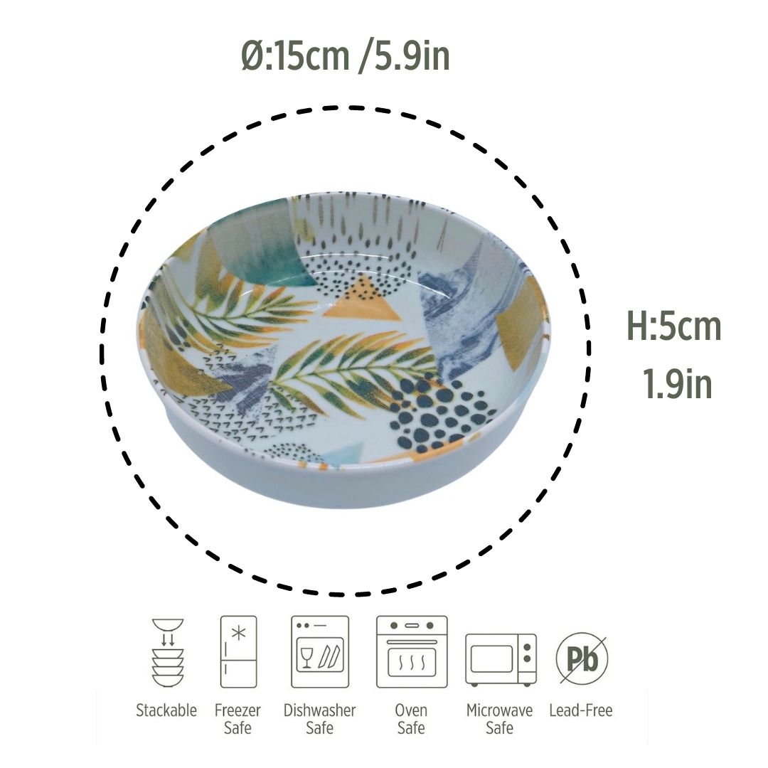 Porcelain Pasta Bowl Nature Forest 15cm-2