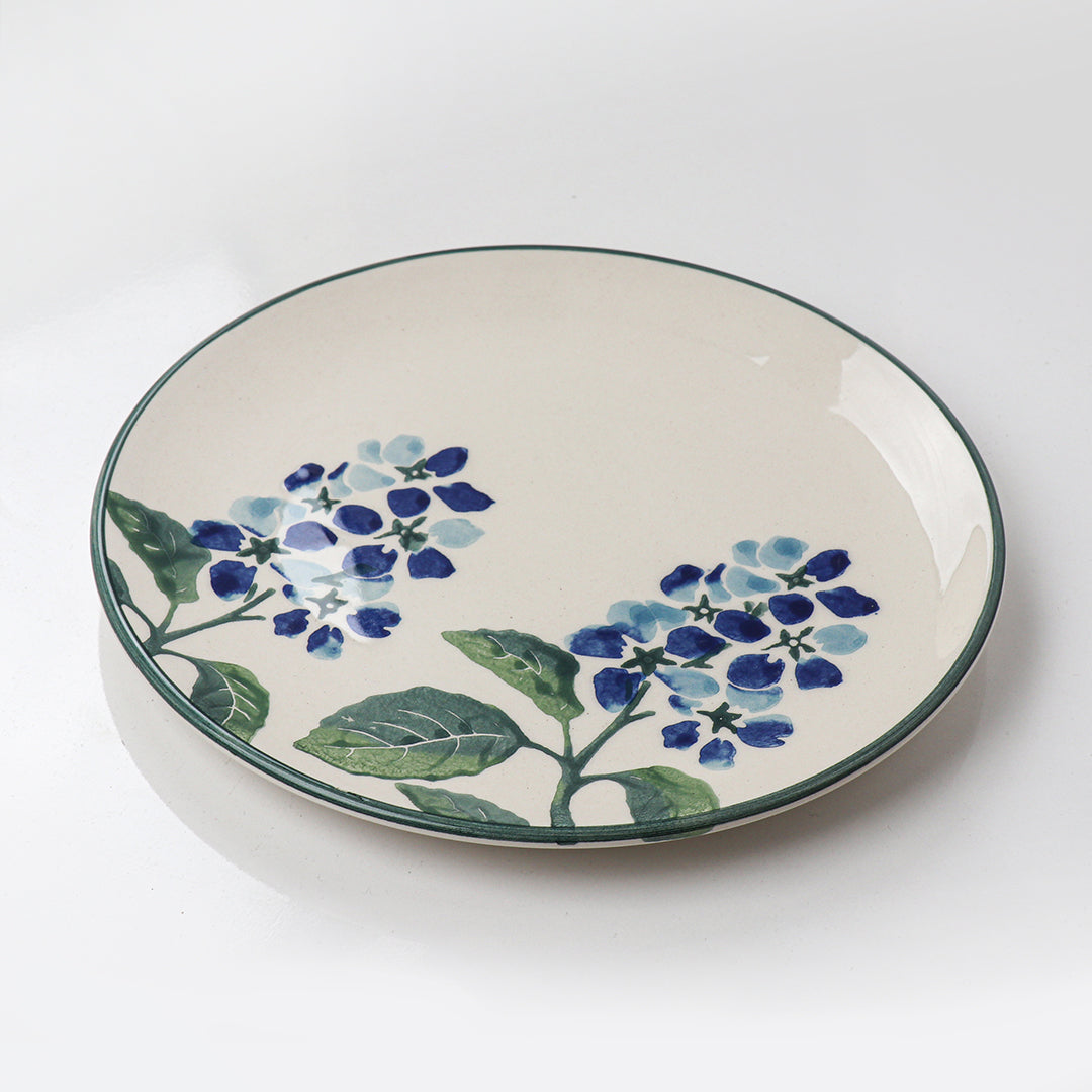 Ceramic Side Plate Nature Floral Blue 20cm-1