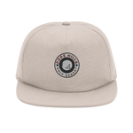 Beige unstructured organic cotton cap with a golf logo 