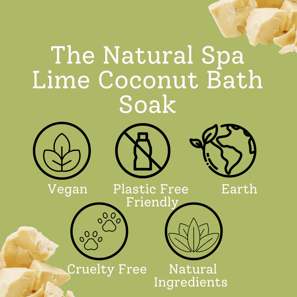 The Natural Spa Bath Soak, Lime & Coconut, 225g