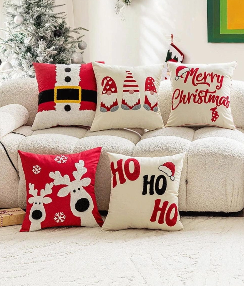 cotton christmas cushions