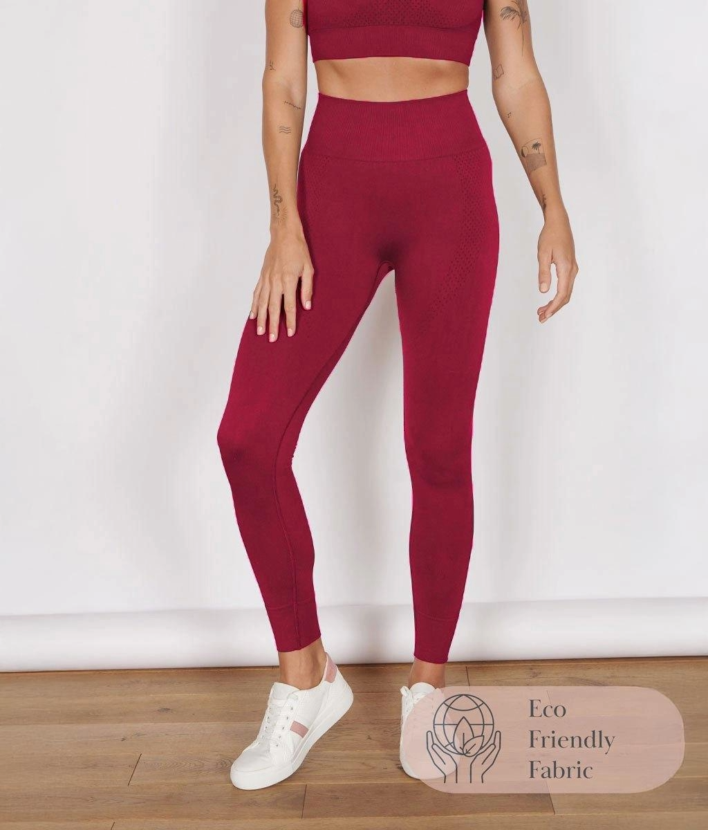 Piper Lightweight, Seam-Free Sports Leggings, Magenta, Women's