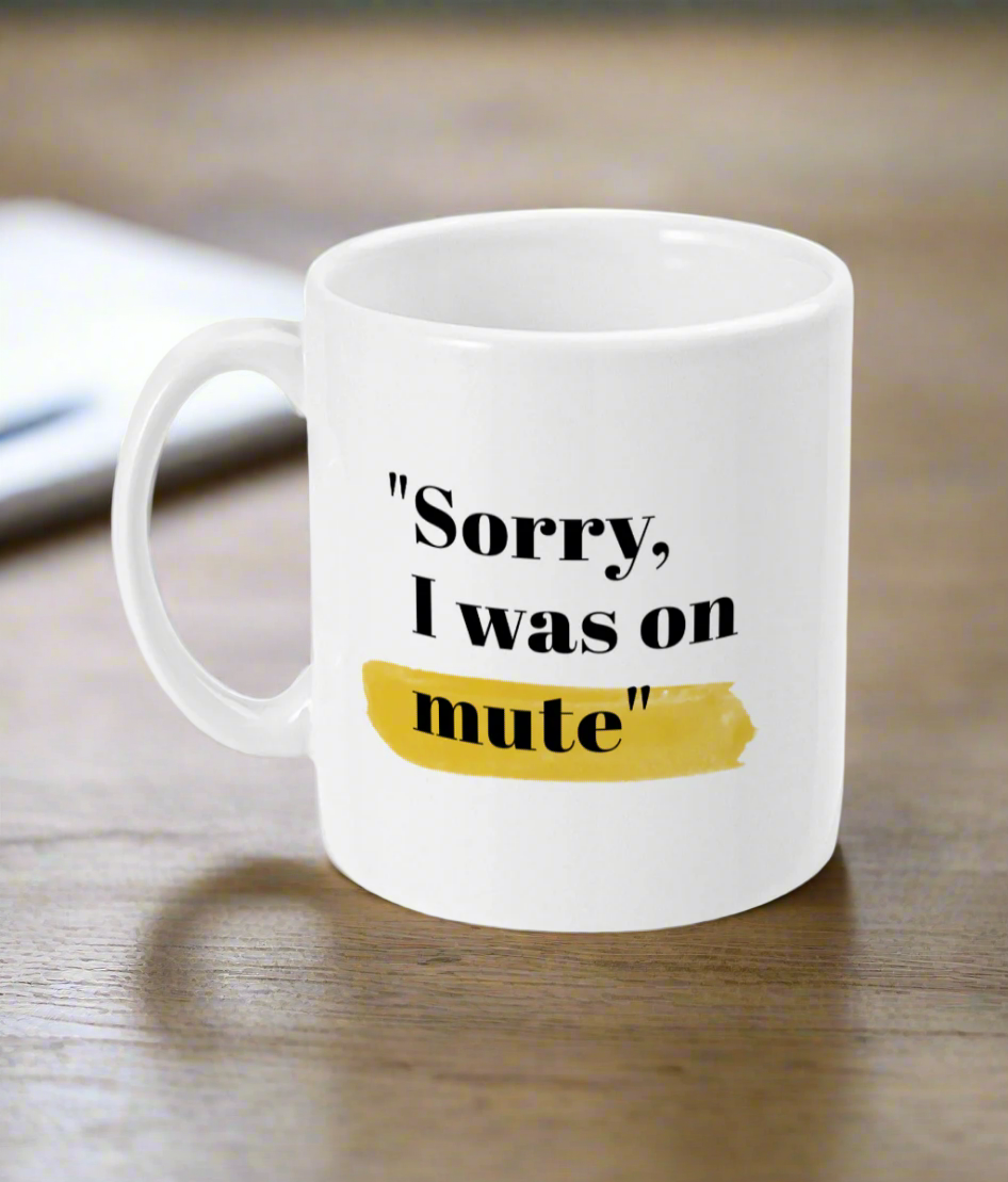 See’-Soo “On Mute” White Mug