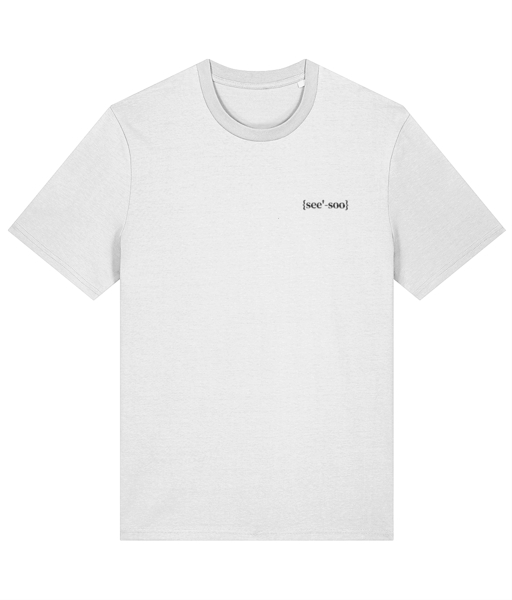 See'-soo "Signature" 100% Organic Cotton T-Shirt, White