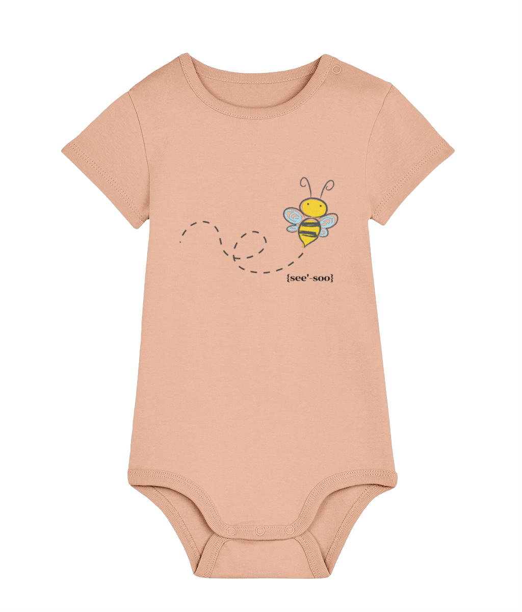 See'-soo Baby "Bee" 100% Organic Cotton Bodysuit