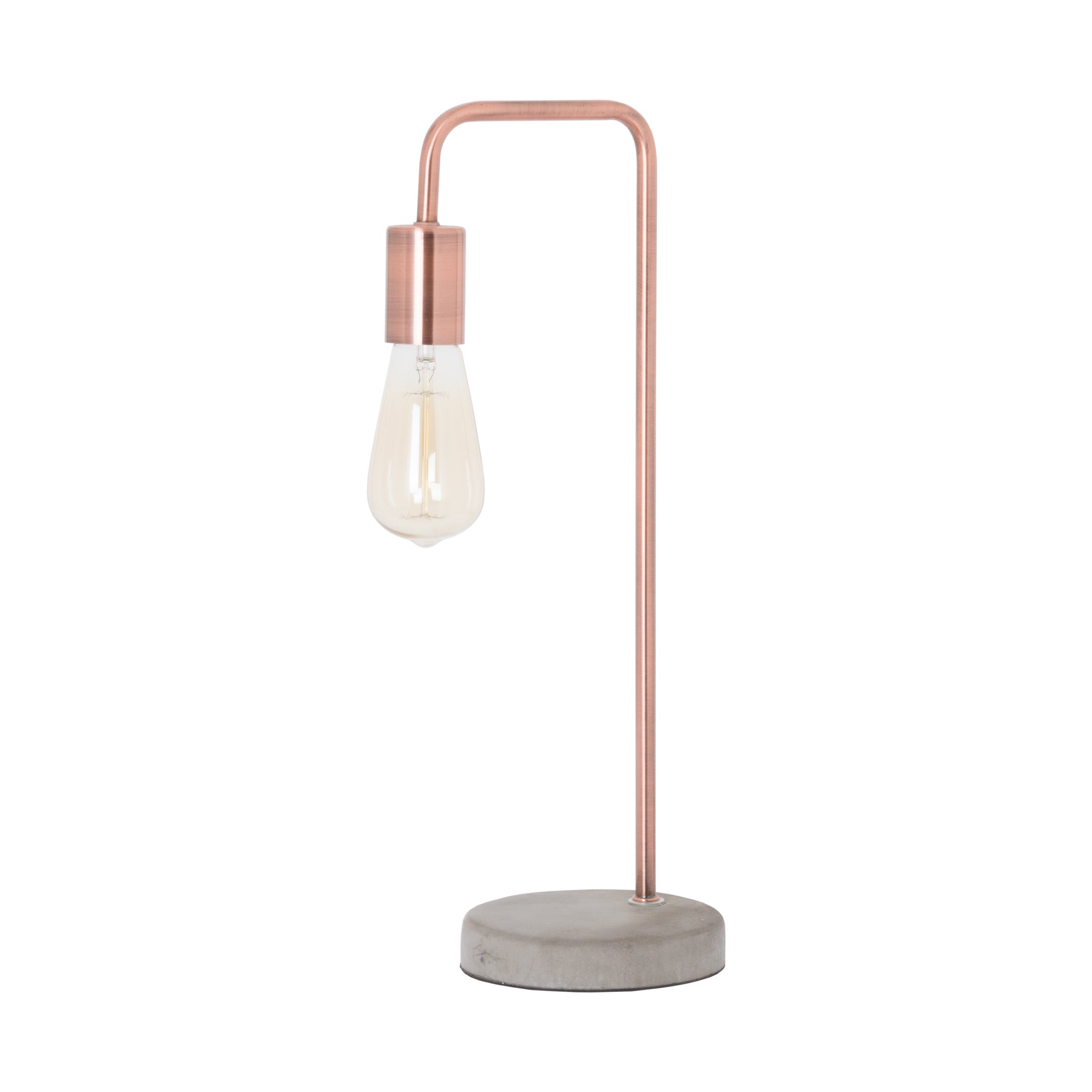 Copper Industrial Lamp With Stone Base-1