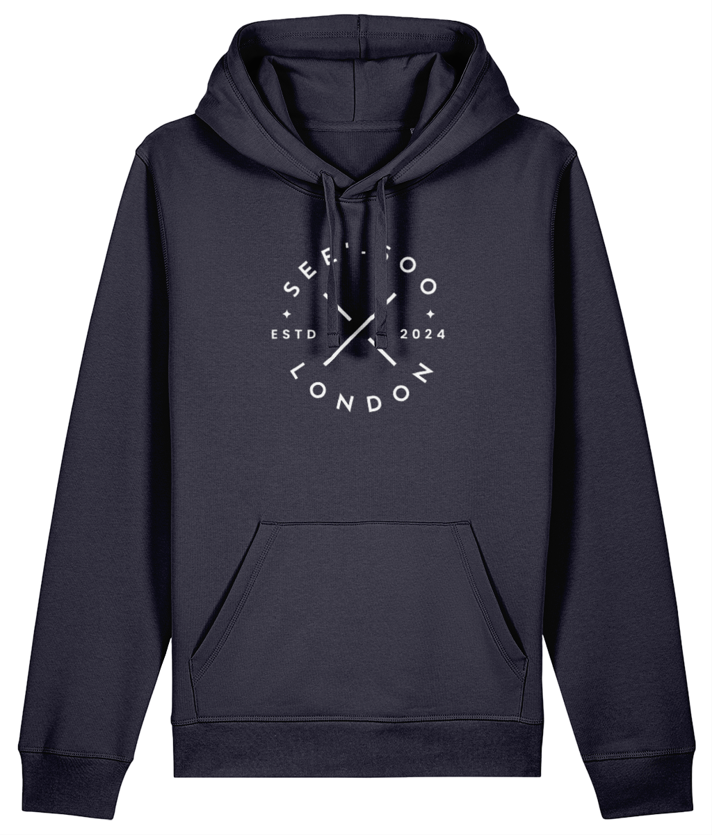 See'-soo "Vibe" Organic Cotton Fitted Hoodie, Dark