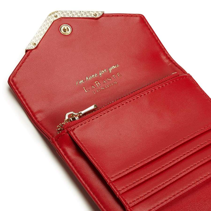 Diana Red Small Vegan Bifold Purse-2