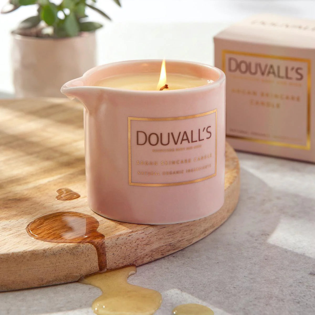 Douvall's Argan Massage Candle, Orangery Orchard, 180g