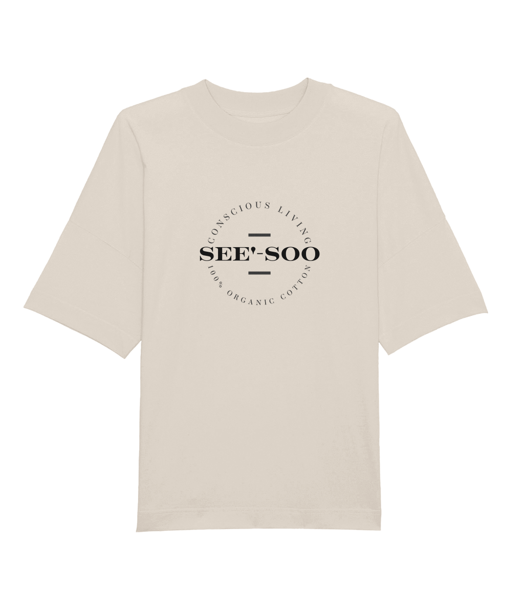 See'-soo "Tribe" 100% Organic Cotton Oversized T-shirt, Light