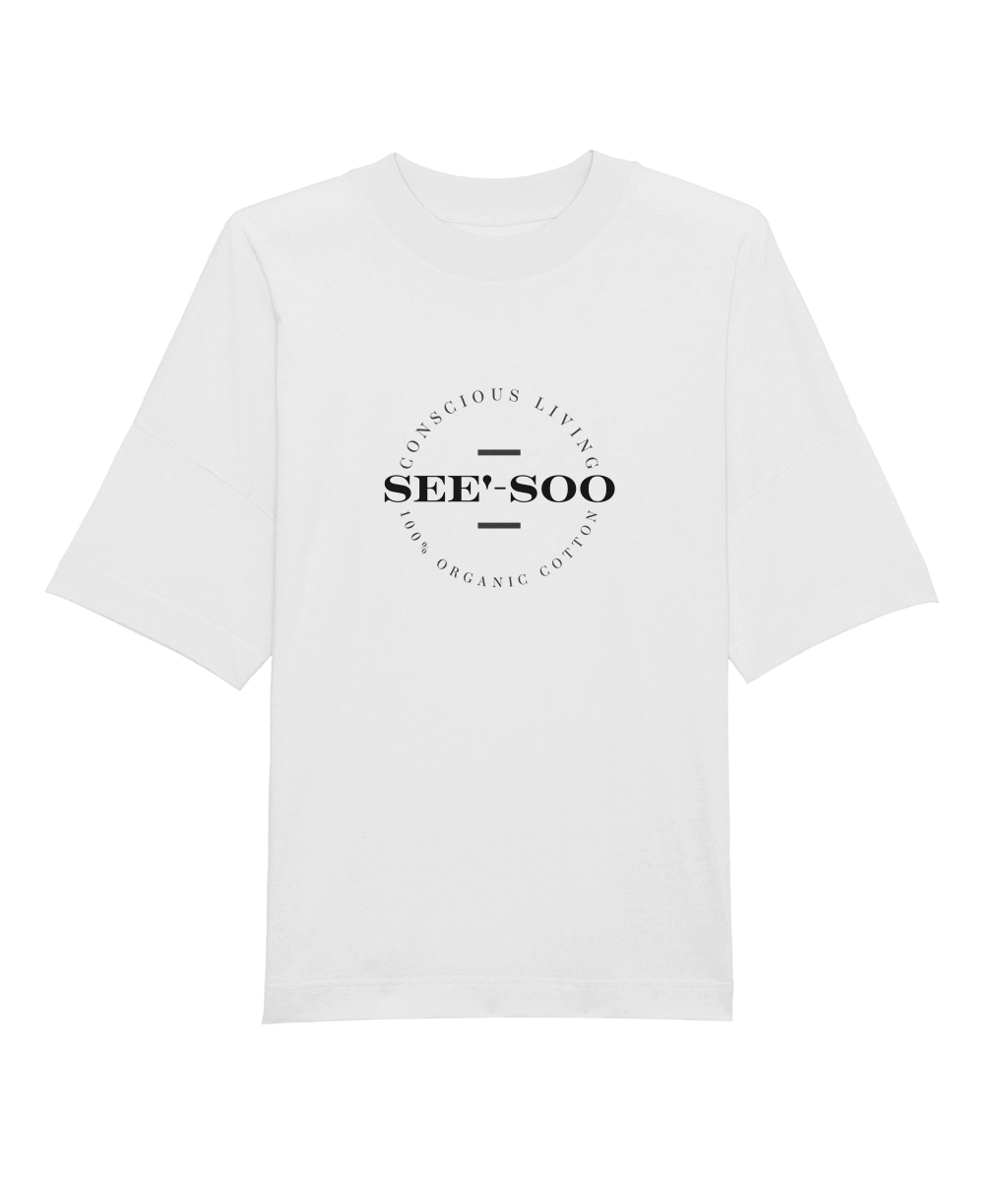 See'-soo "Tribe" 100% Organic Cotton Oversized T-shirt, Light