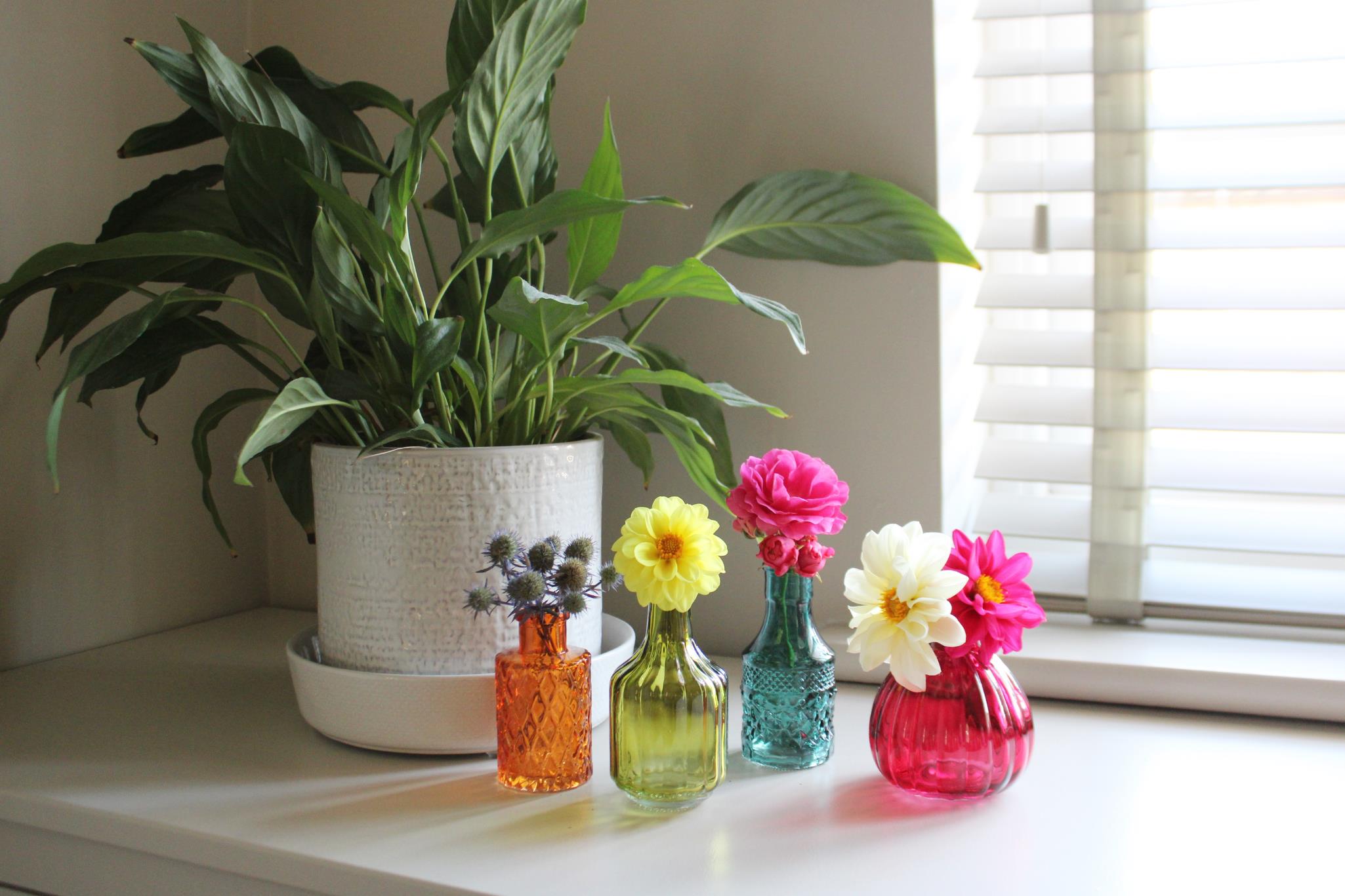 Set of Four Boho Posy Vase Bottles-1