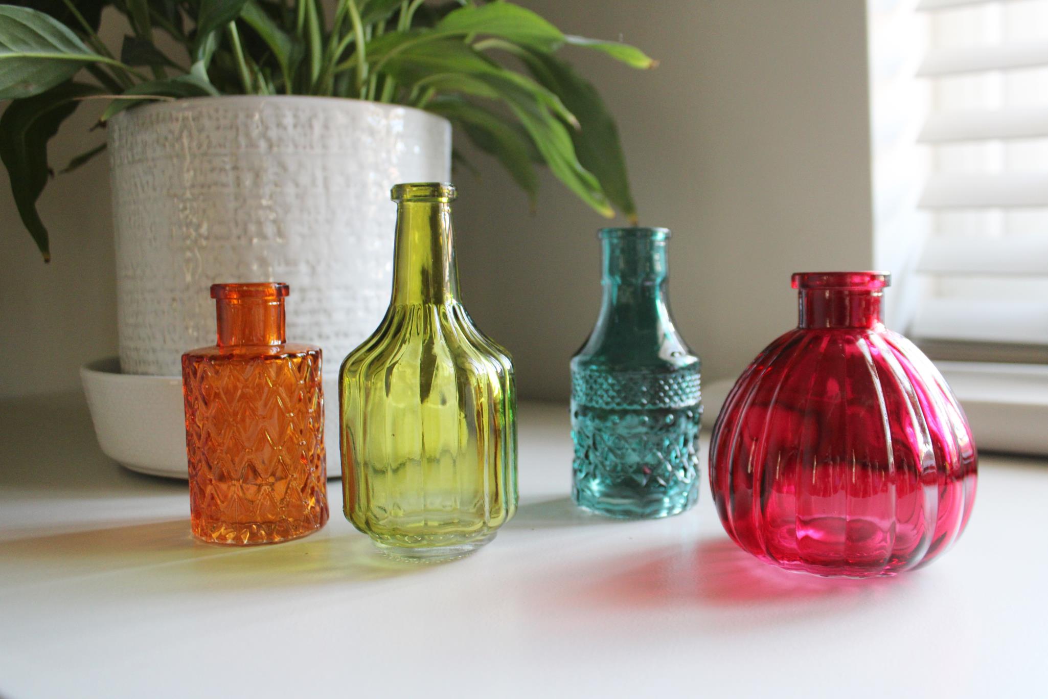 Set of Four Boho Posy Vase Bottles-4