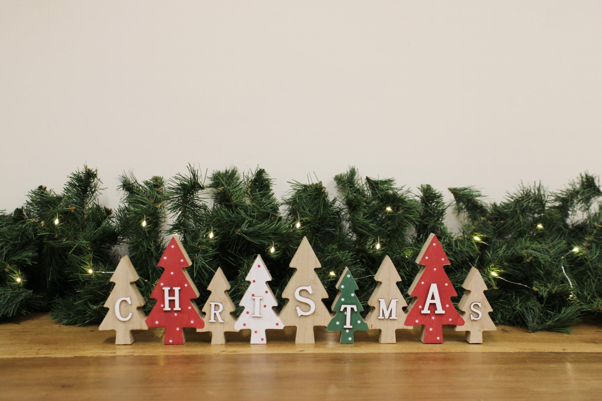 Freestanding Row of Christmas Trees-1