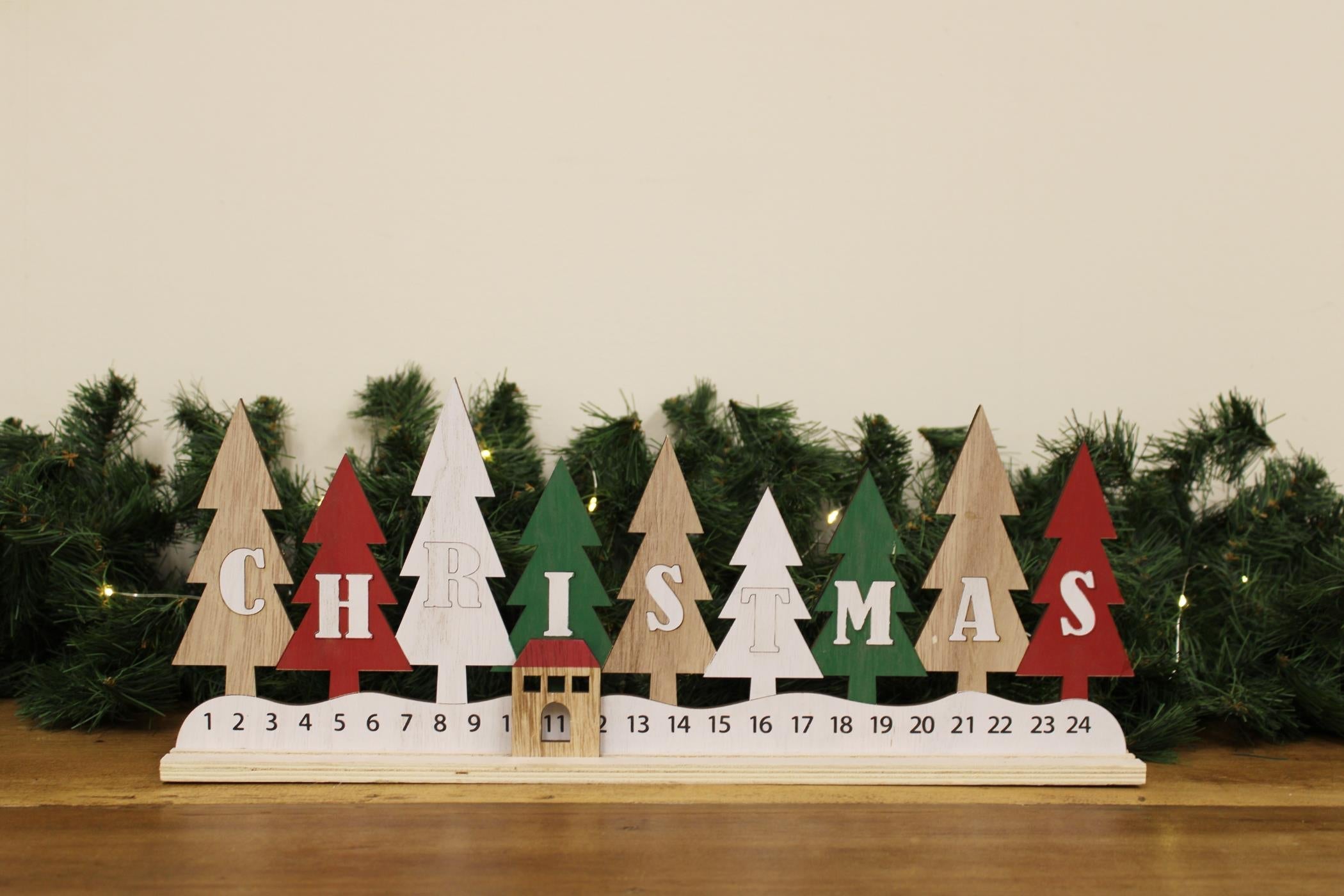 Wooden Christmas Tree Advent-1