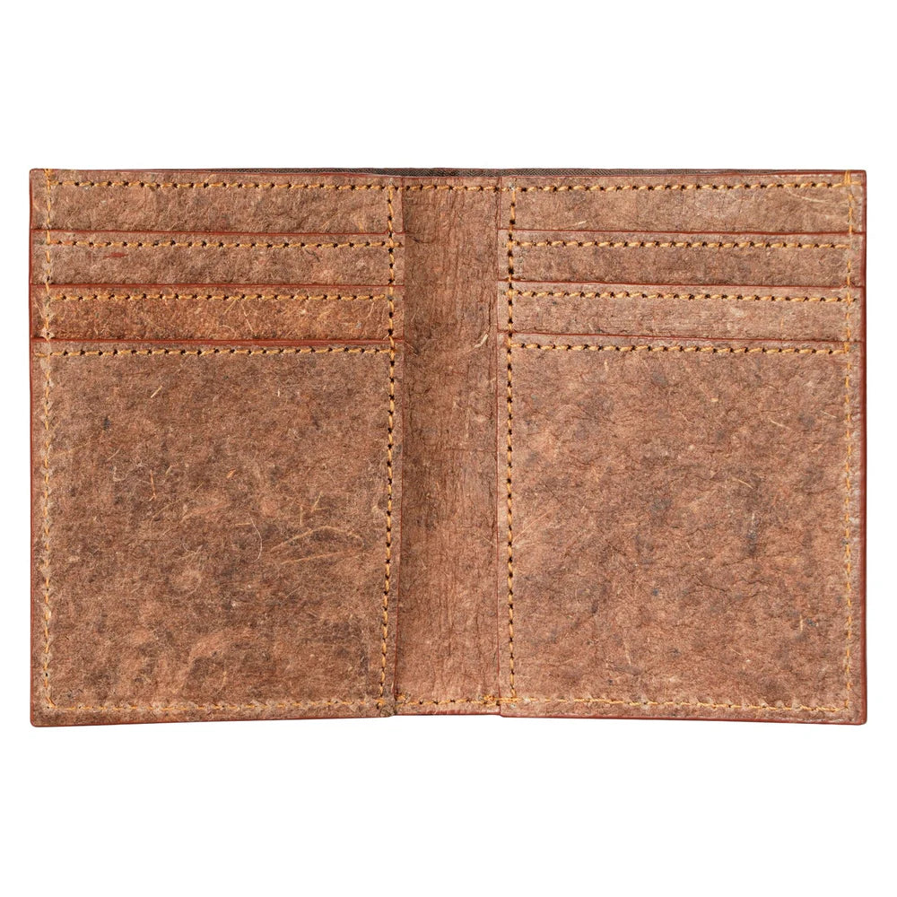 IKON Coconut Leather Classic Wallet, Cutch Brown