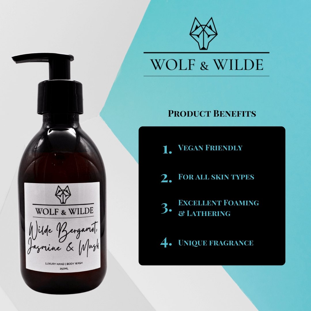 Wilde Bergamot, Jasmine & Musk Luxury 2 In 1 Liquid Soap - Hand & Body 250ML-2