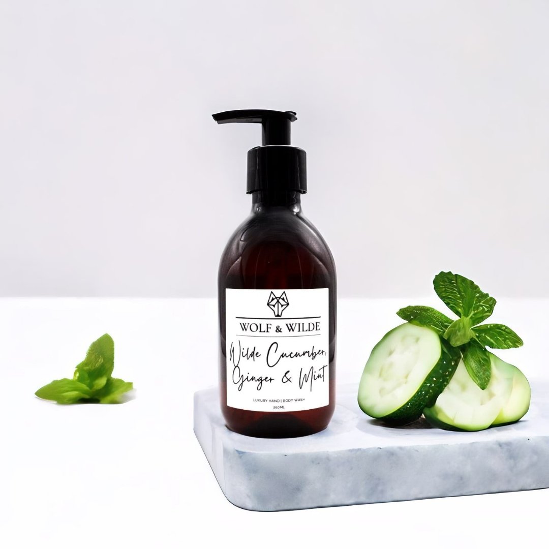 Wilde Cucumber, Ginger & Mint Luxury 2 In 1 Liquid Soap - Hand & Body 250ML-0